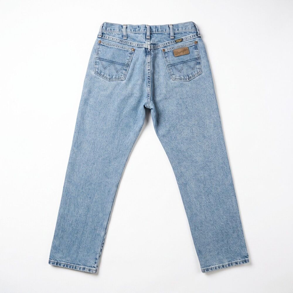 Wrangler George Strait Jeans Mens 34x30 (31x29) Blue Western Cowboy Straight Leg - Picture 2 of 11